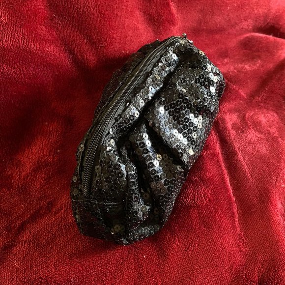 FELIX REY for Bergdorf Goodman Limited Edition Black Sequins Evening Bag Clutch - Picture 3 of 4